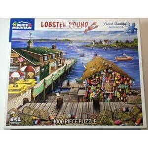 Lobster Pound 1000 Piece Jigsaw Puzzle 24 x 30 Seaside by White Mountain NEW vn